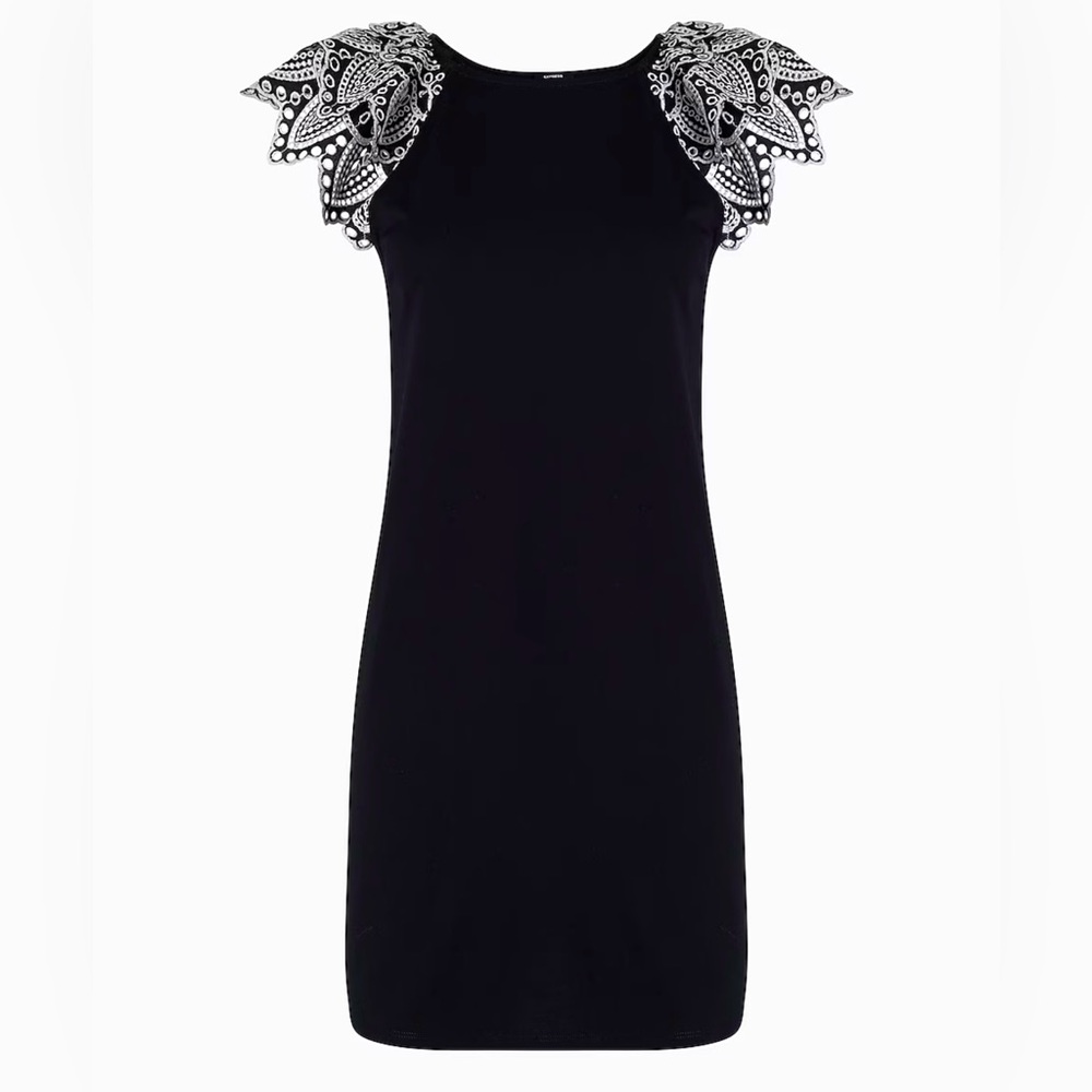 Ruffle black dress